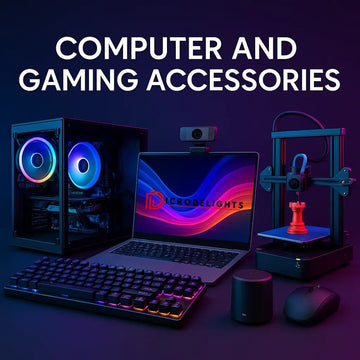 Wide variety of computer and gaming accessories, including DIY gaming computers, laptops, 3D printers, desktop components, peripherals, and networking devices.