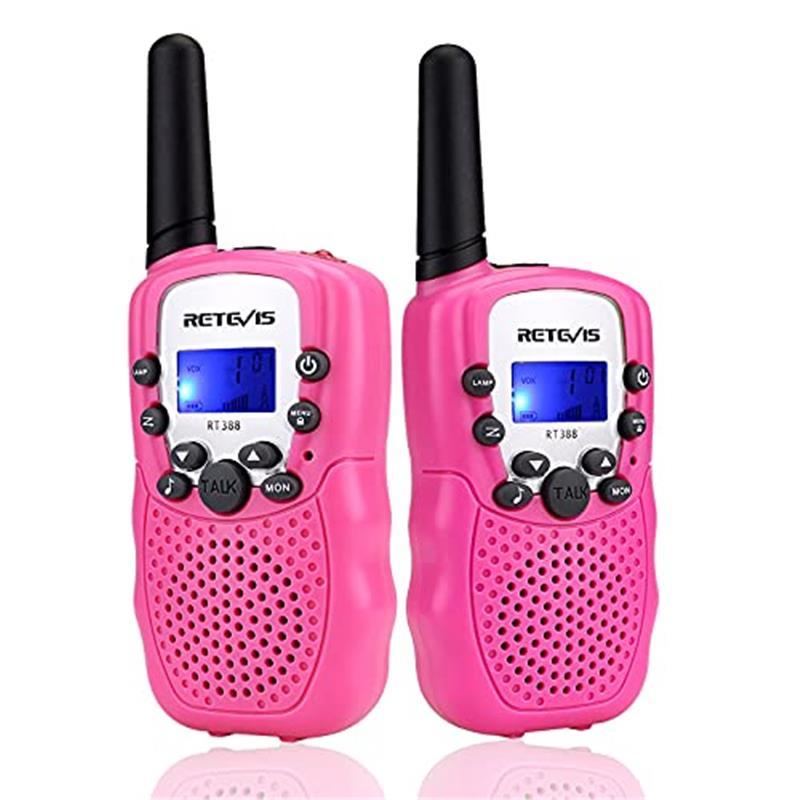Reevis RT388 Kids Walkie Talkies, Long Range 8CH Toy Gifts, LED Flashlight, 1 Pair, Sky Blue - Audio, Birthday Communication - Dicrodelights