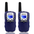 Reevis RT388 Kids Walkie Talkies, Long Range 8CH Toy Gifts, LED Flashlight, 1 Pair, Sky Blue - Audio, Birthday Communication - Dicrodelights