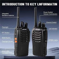 Long-Range Walkie Talkies for Adults - 16-Channel Rechargeable 2-Way Radios with Earpieces, Flashlight & USB Charger (2 Pack) - Audio, Communication Security - Dicrodelights
