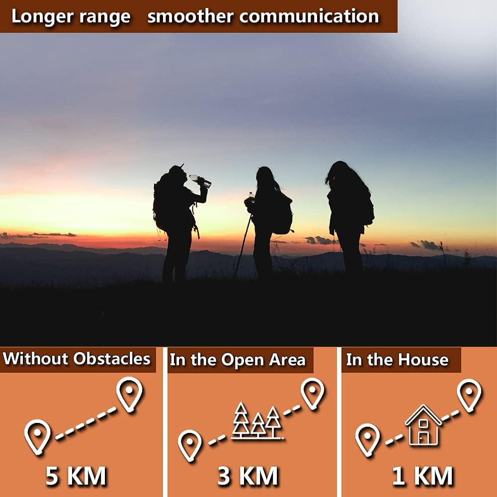 Walkie Talkies for Adults Long Range with Flashlight and VOX Hands-Free - Set, Audio Wireless Communication - Dicrodelights