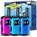 Walkie Talkies for Kids, Long Range Toys for Boys & Girls Ages 3-10, Pink & Blue, Fun Outdoor Adventure Communication, Three Channels, Durable Design Audio - Dicrodelights