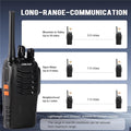 Long-Range Walkie Talkies for Adults - 16-Channel Rechargeable 2-Way Radios with Earpieces, Flashlight & USB Charger (2 Pack) - Audio, Communication Security - Dicrodelights