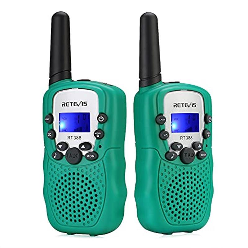 Reevis RT388 Kids Walkie Talkies, Long Range 8CH Toy Gifts, LED Flashlight, 1 Pair, Sky Blue - Audio, Birthday Communication - Dicrodelights