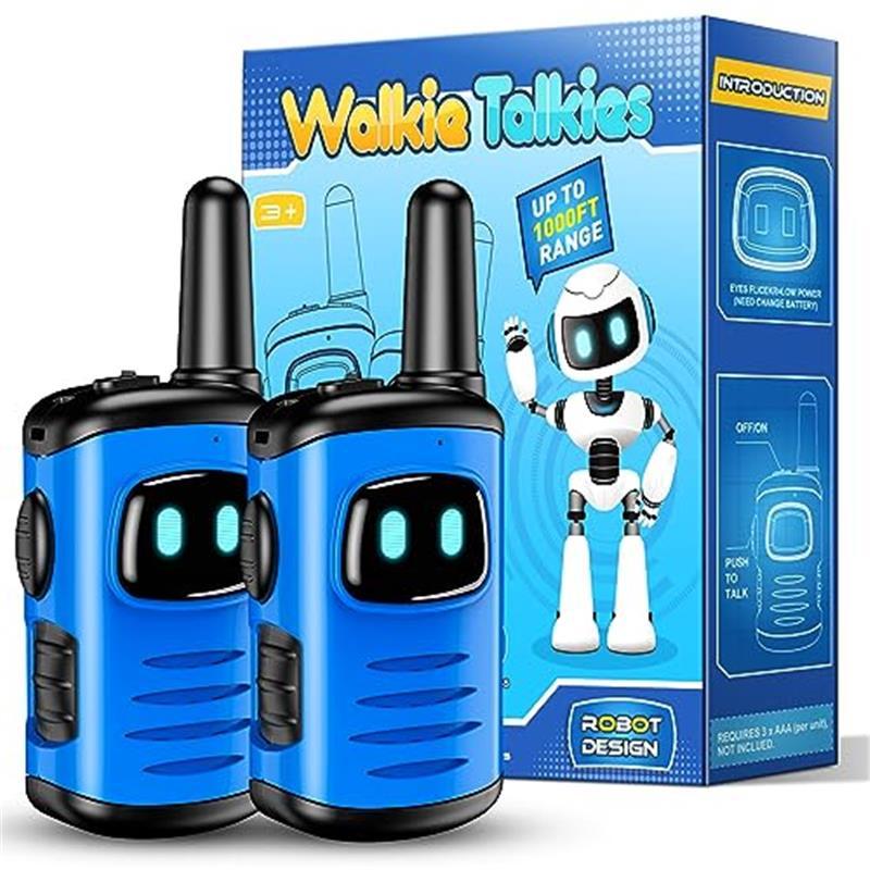 Walkie Talkies for Kids, Long Range Toys for Boys & Girls Ages 3-10, Pink & Blue, Fun Outdoor Adventure Communication, Three Channels, Durable Design Audio - Dicrodelights