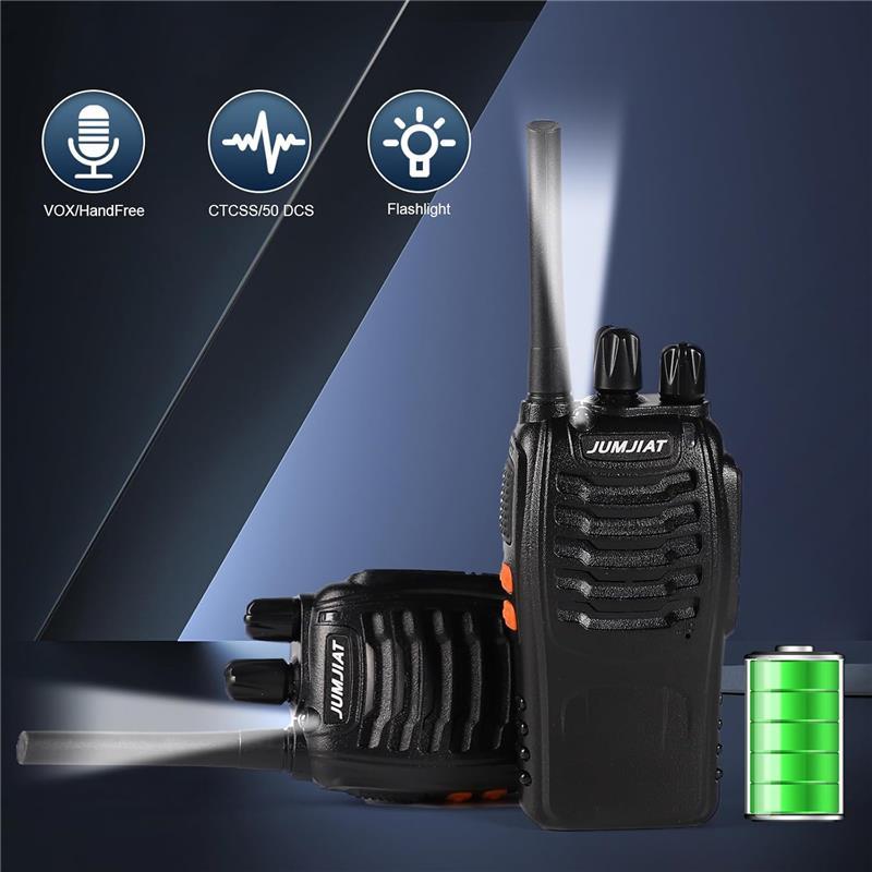 Long-Range Walkie Talkies for Adults - 16-Channel Rechargeable 2-Way Radios with Earpieces, Flashlight & USB Charger (2 Pack) - Audio, Communication Security - Dicrodelights