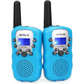 Reevis RT388 Kids Walkie Talkies, Long Range 8CH Toy Gifts, LED Flashlight, 1 Pair, Sky Blue - Audio, Birthday Communication - Dicrodelights