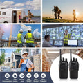 Long-Range Walkie Talkies for Adults - 16-Channel Rechargeable 2-Way Radios with Earpieces, Flashlight & USB Charger (2 Pack) - Audio, Communication Security - Dicrodelights