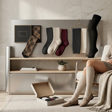 Women's hosiery, socks and leg warmers collection in stylish everyday designs