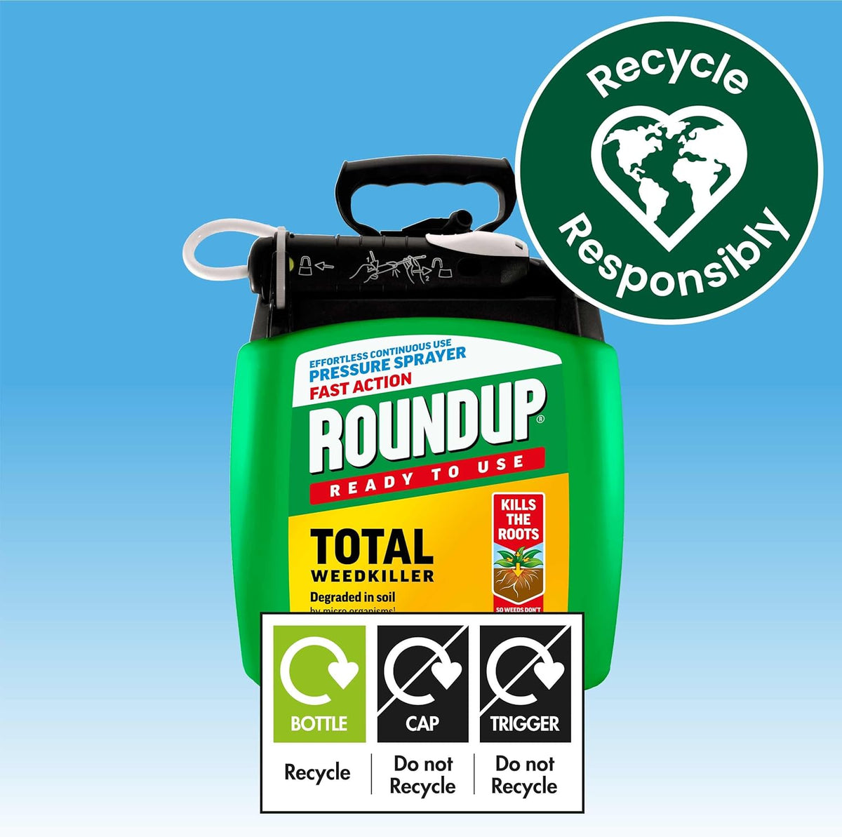 Roundup Weedkiller 5L Pump Spray Fast Action Formula