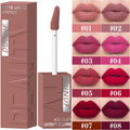 8-Color Matte Velvet Lip Gloss – Waterproof Plumping Lipstick, Smooth Easy-Apply Square Tube