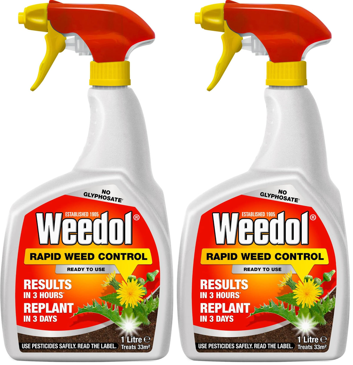 Buy Weedol Rapid Weedkiller 1L Ready-to-Use Spray 1 Litre (Pack of 2)