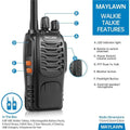 Walkie Talkies Pack of 4, Long Range 16CH Walkie Talkies with LED Light Earpieces and Rechargeable Batteries - Birthday, Audio Set - Dicrodelights