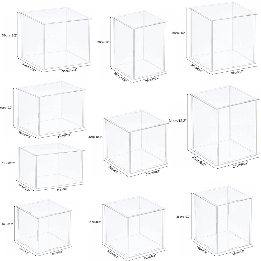 Clear Acrylic Display Box for Models and Figure Collections