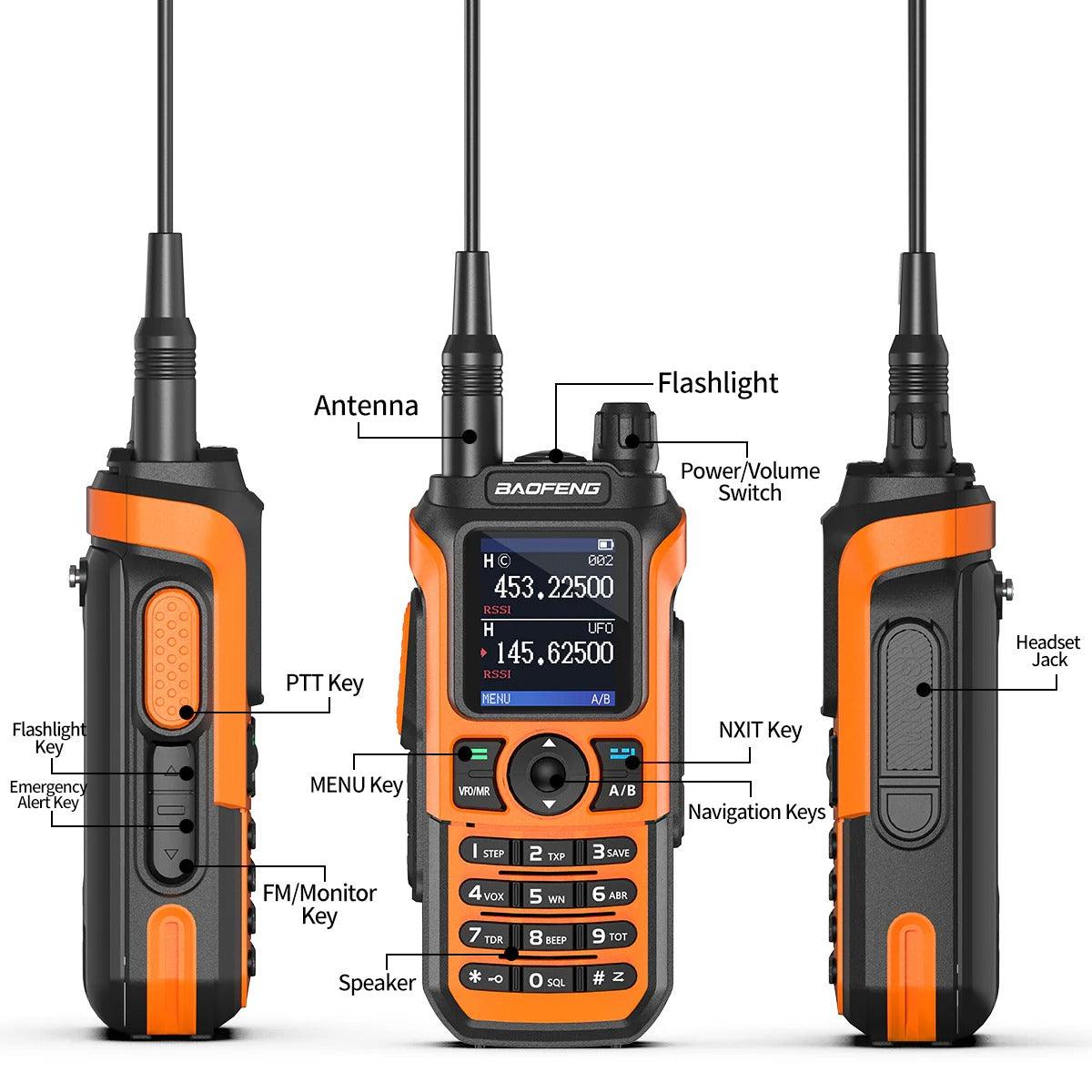 Baofeng UV-21 Pro v2 Walkie Talkie Orange - Dicrodelights
