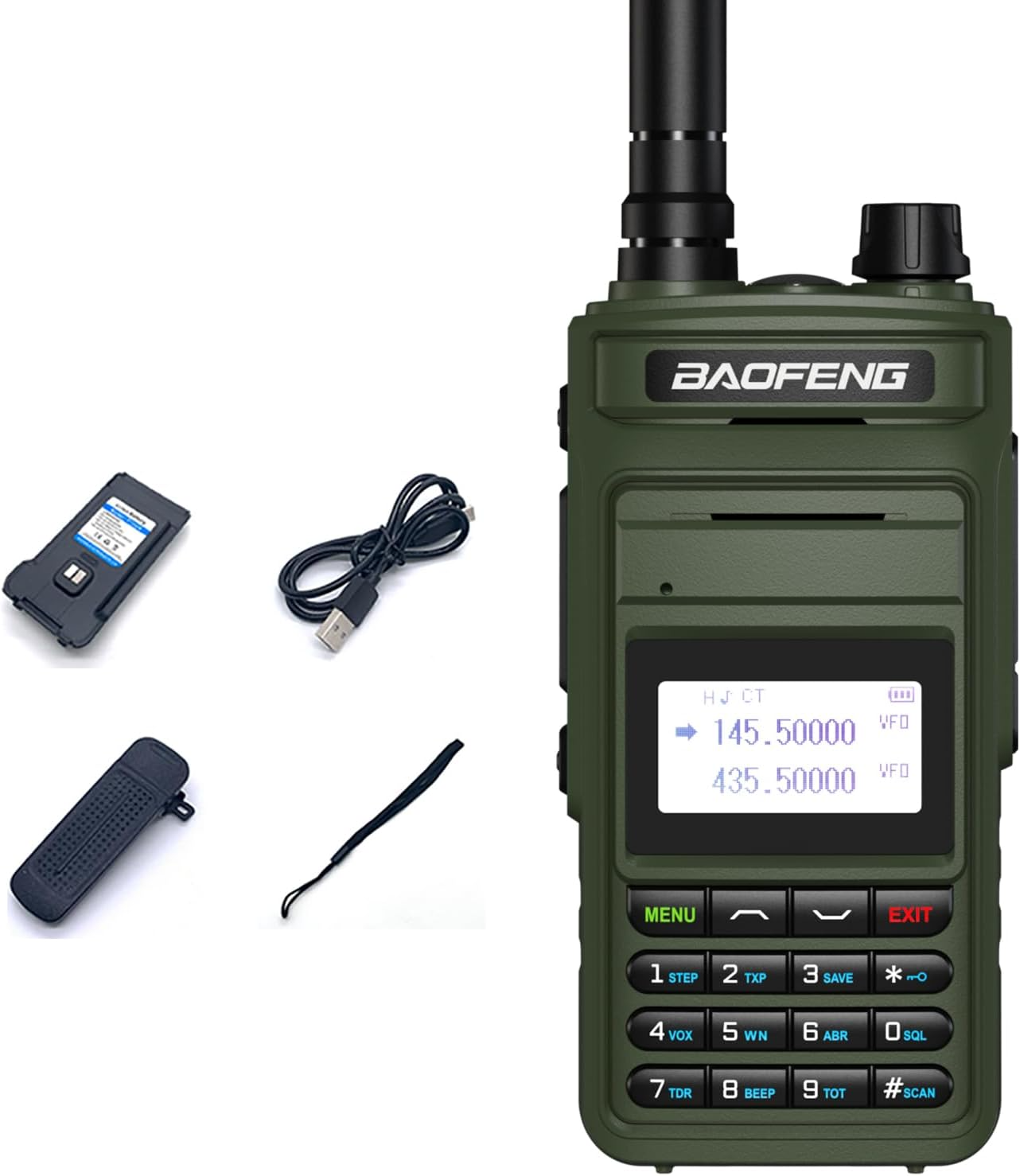 Baofeng Walkie Talkie P15UV Air Band FM/AM Long Range Wireless Copy Frequency NOAA Multi-Bands Two Way Radio Type-C Ham Radios