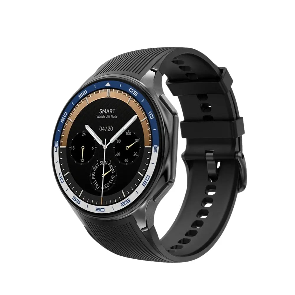 Bluetooth Call AMOLED Smartwatch for Men Waterproof Black