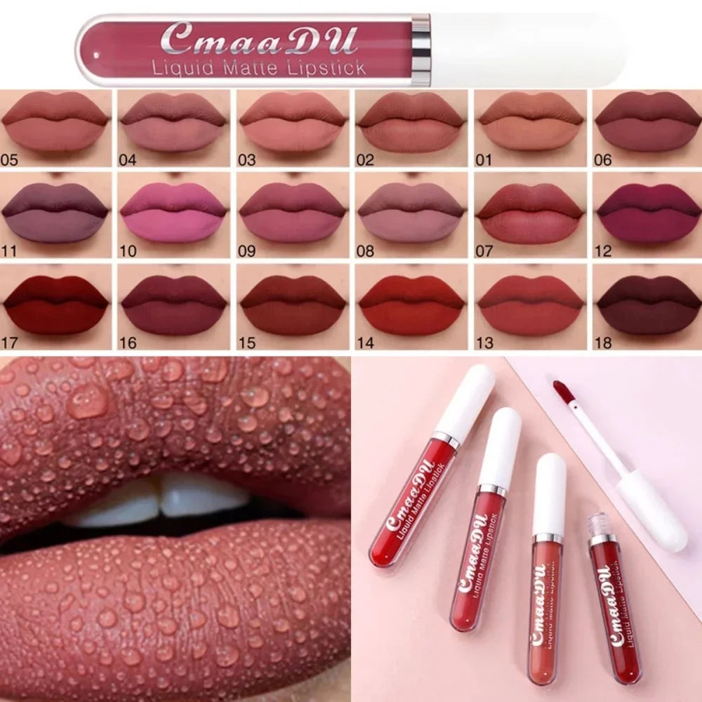Long-Lasting Velvet Matte Liquid Lipstick for Women