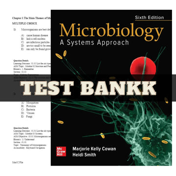 Microbiology: A Systems Approach 6th Edition by Cowan | Test Bank