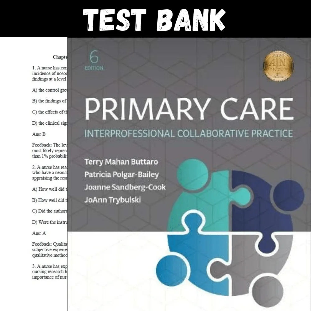 Primary Care: Interprofessional Collaborative Practice 6th Edition by Buttaro | Test Bank