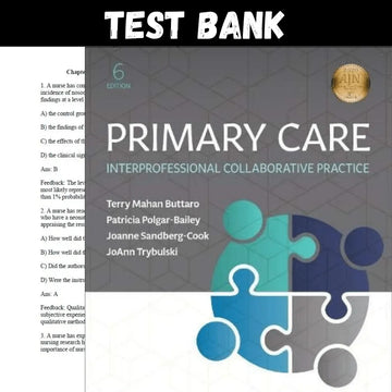 Primary Care: Interprofessional Collaborative Practice 6th Edition by Buttaro | Test Bank