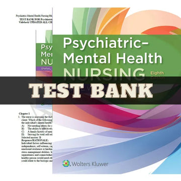 Psychiatric Mental Health Nursing 8th Edition by Videbeck | Test Bank