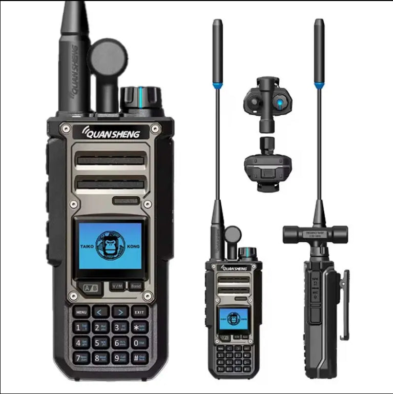 Quansheng TK11 8 Walkie Talkie with dual receiving, 10W power, NOAA support, and USB Type-C charging