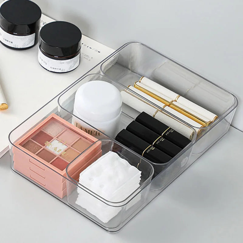 Clear Plastic Drawer Organiser for Makeup Jewellery and Pens