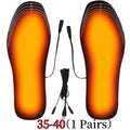 USB Rechargeable Heated Insoles Size 35-46 DIY Customizable Electric Heated Shoes Pad for Outdoor Skiing Winter Foot Warmers 35-40(1 Pairs).