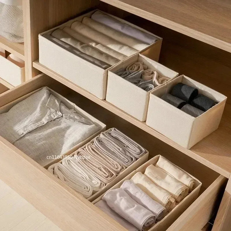 Fabric Underwear Drawer Storage Box for Socks and Clothing