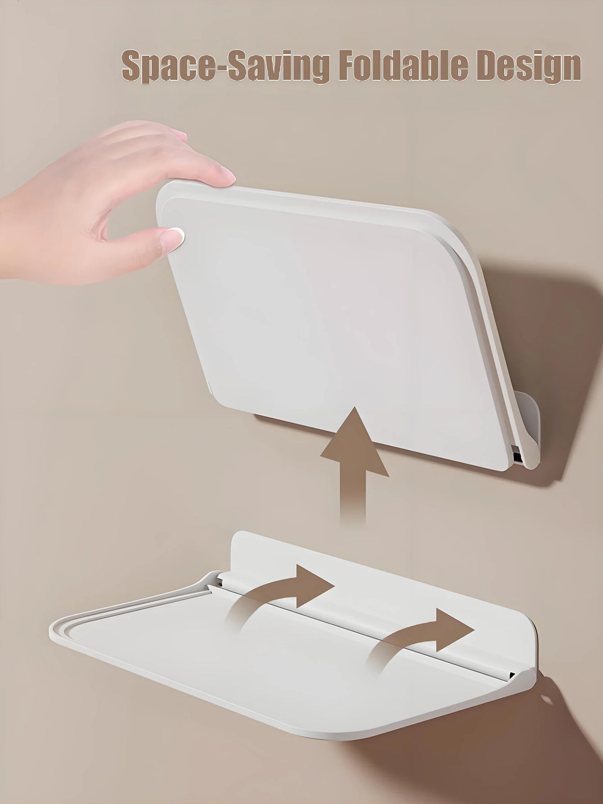Foldable Adhesive Wall Shelf for Bedside Phone and Glasses