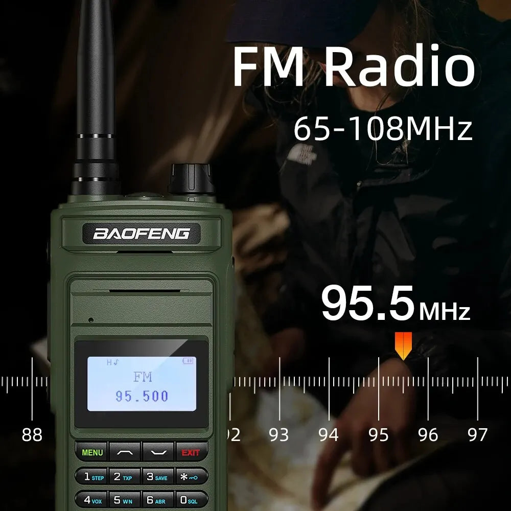 Baofeng Walkie Talkie P15UV Air Band FM/AM Long Range Wireless Copy Frequency NOAA Multi-Bands Two Way Radio Type-C Ham Radios - Dicrodelights