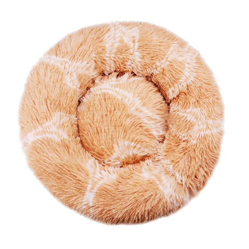 40-90cm 6 Sizes Round Pet Bed for Large Dog Bed Super Soft Cat Bed Plush Dog House for Medium Dog House Winter Warm Sleeping 12