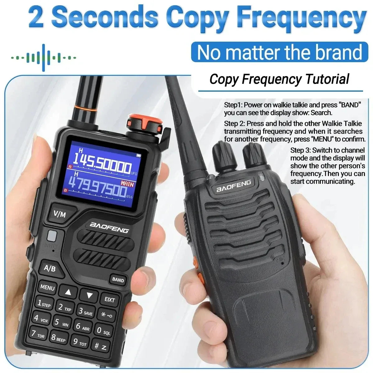 Baofeng UV K5 Plus 10W Tri-Band Long Range Ham Radio