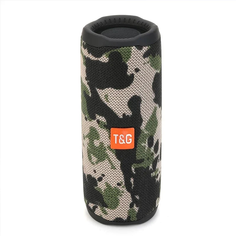 T&G TG365 Portable Bluetooth Speaker Dual Bass LED Wireless Subwoofer Waterproof Outdoor Boombox FM AUX BT TF Music Player Camouflage
