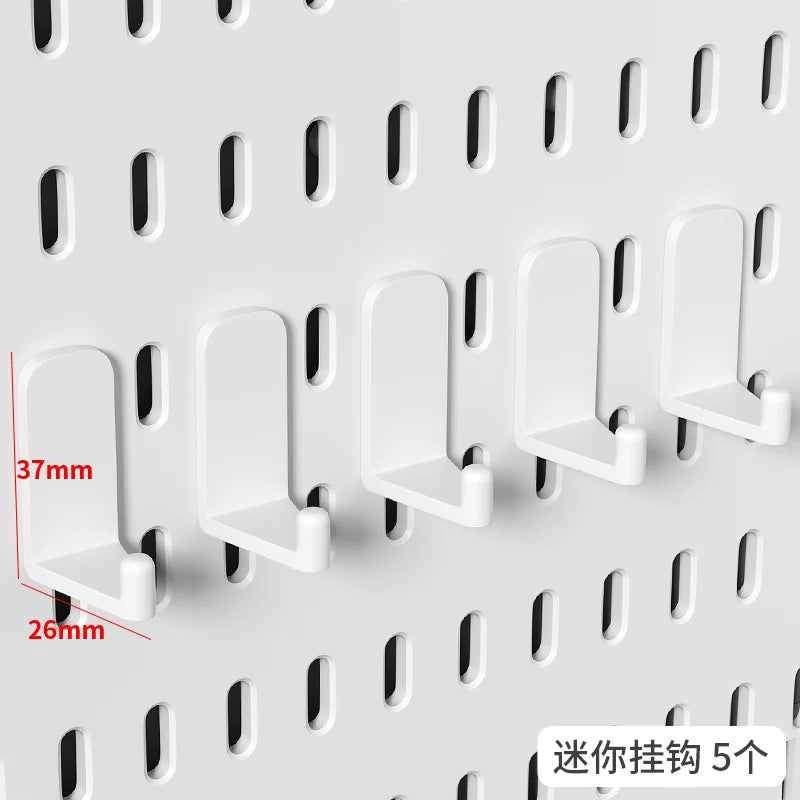 Neat Plastic Pegboard Desk Organizer with Multiple Accessories for Home Office, Craft Room and Garage Display Wh MINI Hook-5pcs