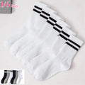 1/6 Pairs Women Mid-Tube Socks Solid Colour Autumn Winter Breathable Comfortable Sport Sweat Absorbent Man And Women's Socks