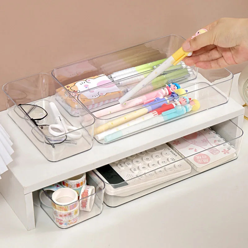 Clear Plastic Drawer Organiser for Makeup Jewellery and Pens