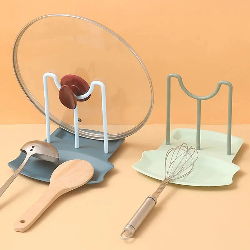 Plastic Countertop Pot Lid and Pan Organiser Rack, 1 Tier