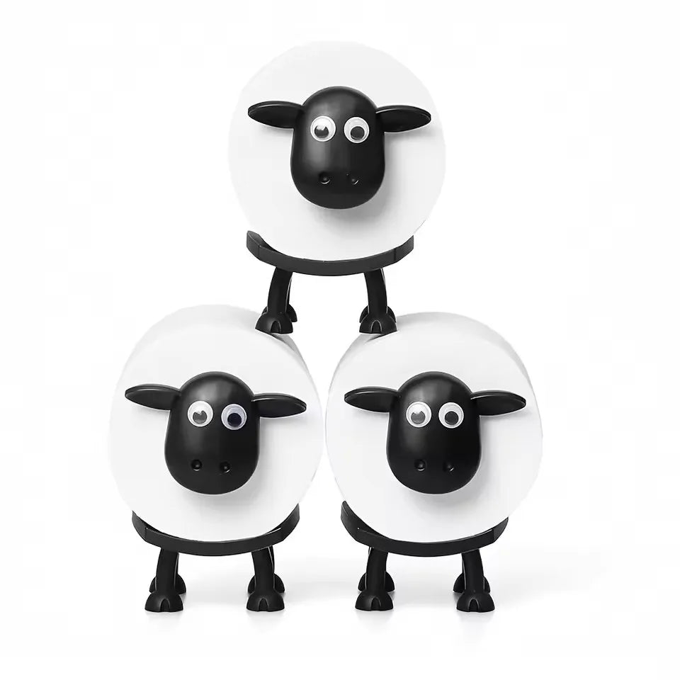 Plastic Sheep Toilet Roll Holder for Freestanding Storage
