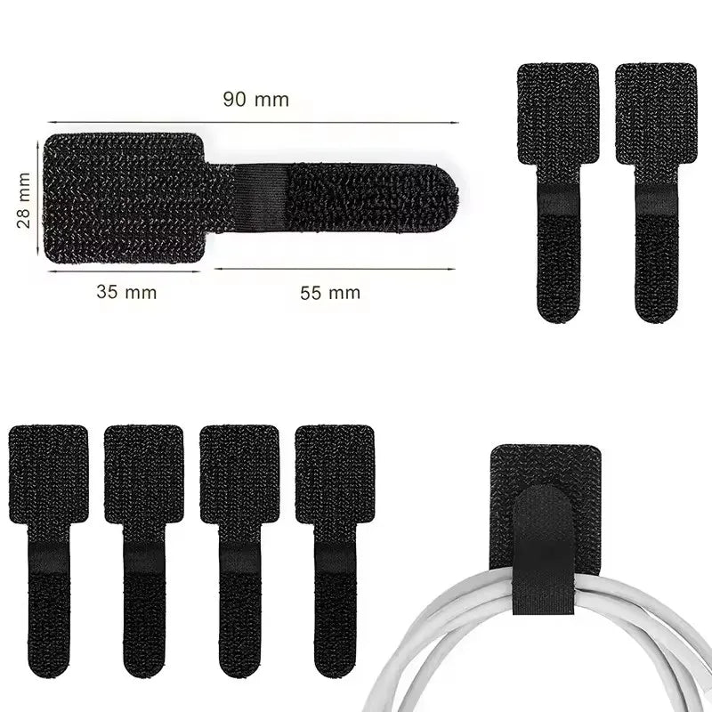 Self Adhesive Nylon Cable Straps for Under Desk Storage