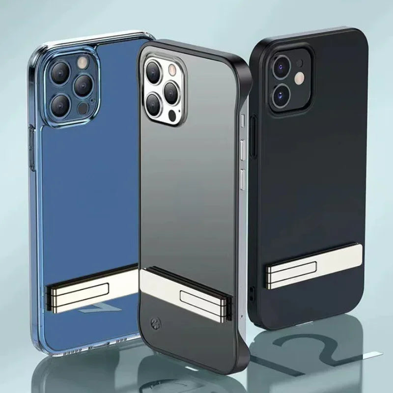 Folding Zinc Alloy Phone Kickstand for Hands Free Viewing