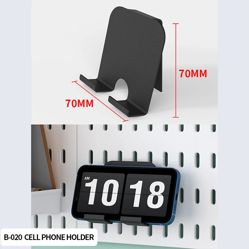 Pegboard Combination Desktop Storage Kit, Vertical and Clip-Type Pegboard Display Panels, Suitable for Home Office Storage. Cell phone stand