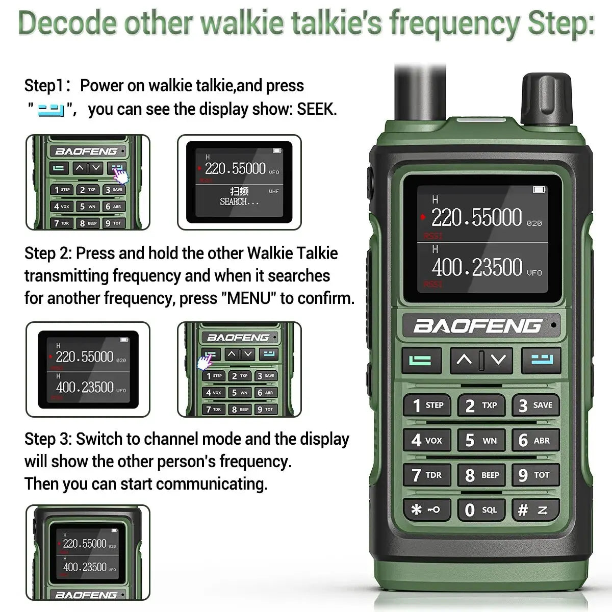 Baofeng UV 17 Pro Walkie Talkie Long Range 16KM Type-C Charging Waterproof - Dicrodelights