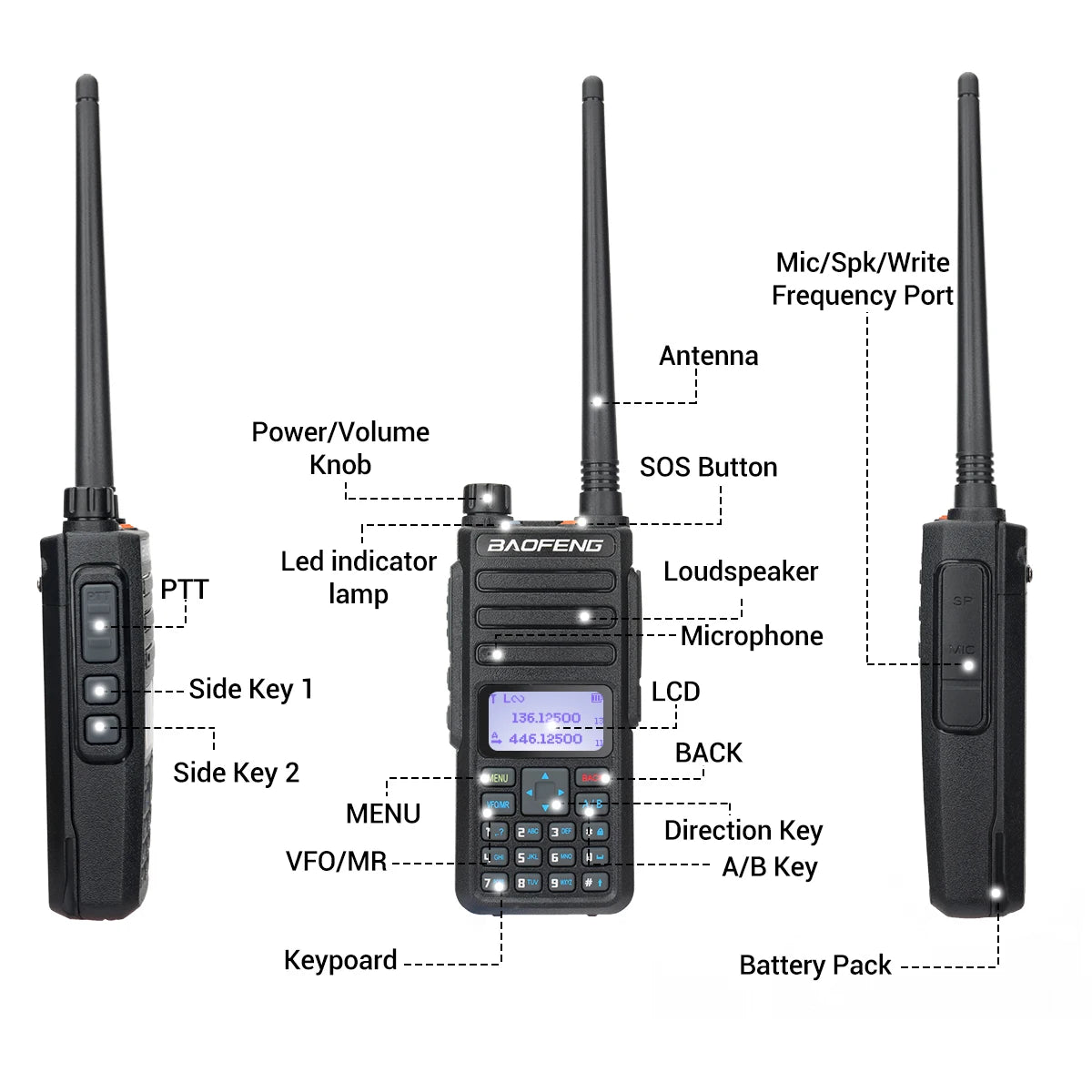 Baofeng DR 1801 Dual Band DMR Walkie Talkie Digital Two-Way Radio - Dicrodelights