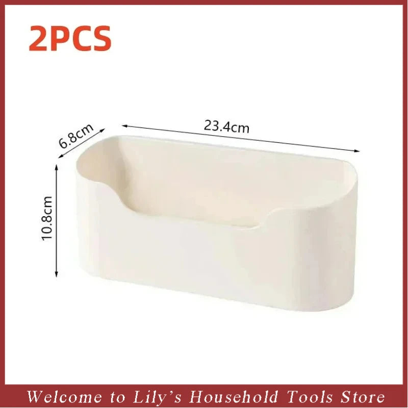 No-Drill Cabinet Door Storage Box for Kitchen Essentials 2pcs