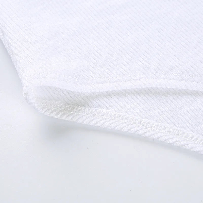 White Strappy Bodysuit Sexy Backless Ribbed Bodysuit Romper string femme sexy Sleeveless Tank Top gloved bodysuit Body Female