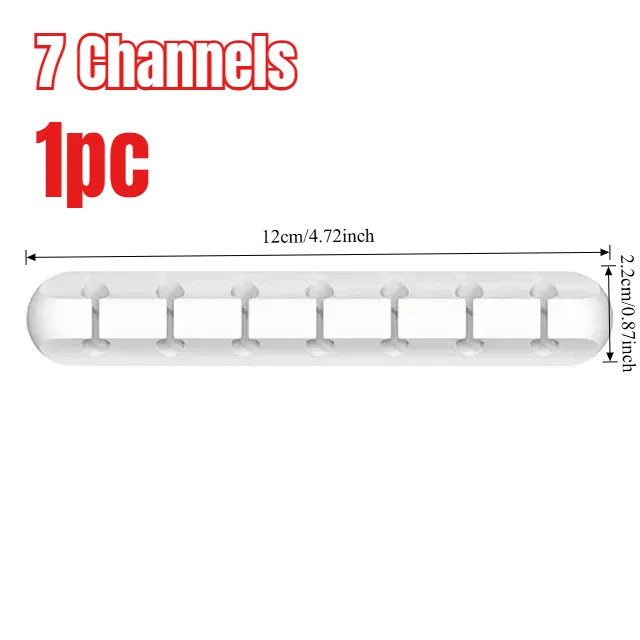 Self Adhesive Silicone Cable Organiser for Desk Lead Storage large white 1pc