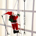 Santa Claus Climbing Ladder Decoration – Festive Wall Hanging Christmas Santa Statue, Holiday Party Prop, Battery-Free Xmas Ornament