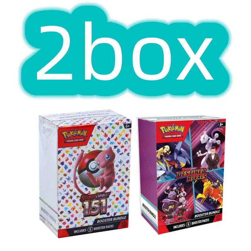 Pokemon Card v10 Booster bundle Destined Rivals Prismatic Evolutions Scarlet Violet 151 English Booster Transaction Cards Gifts 2box 2